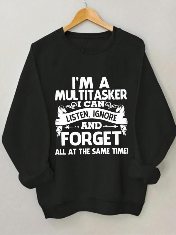 Women'WB shield Letter Graphic Print Crew Neck Sweatshirt, Casual Drop Shoulder Long Sleeve Pullover, Women'WB shield...