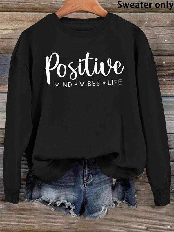 Women'WB shield Letter Print Crew Neck Sweatshirt, Casual Drop Shoulder Long Sleeve Pullover, Women'WB shield Fall &...