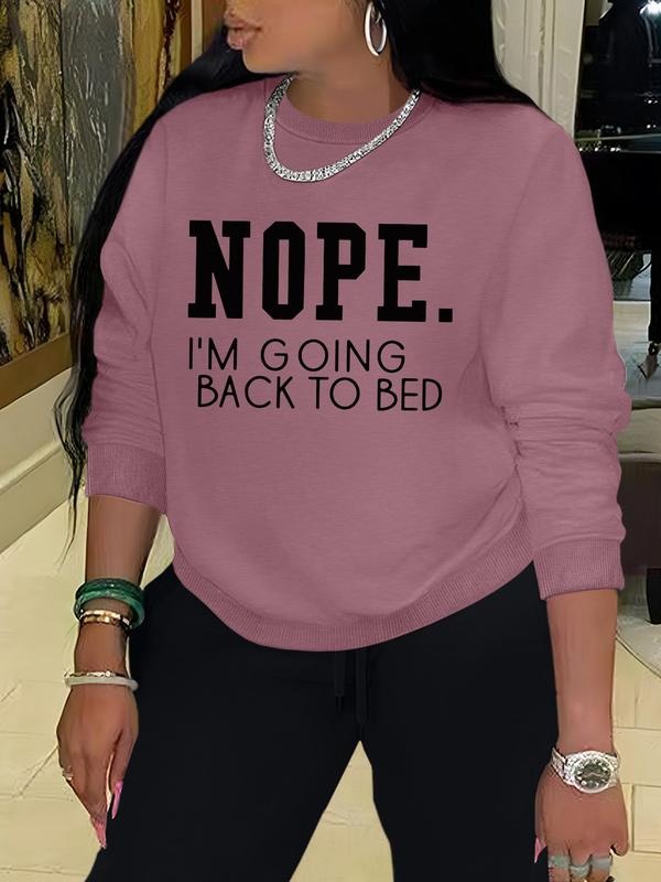Women'WB shield Letter Print Crew Neck Sweatshirt, Casual Long Sleeve Pullover for Fall & Winter, Women'WB shield Round...