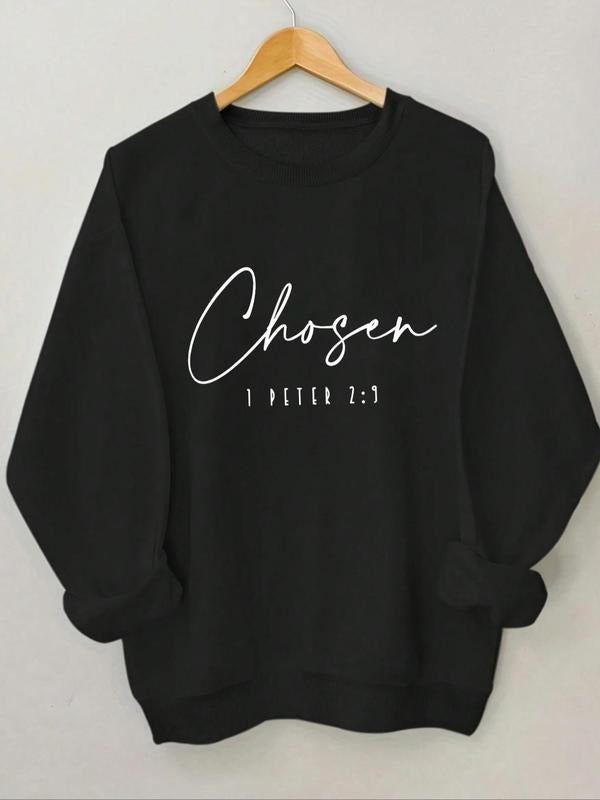 Women'WB shield Letter Print Crew Neck Sweatshirt, Casual Long Sleeve Pullover for Spiky hair fighters Seasons, Ladies...