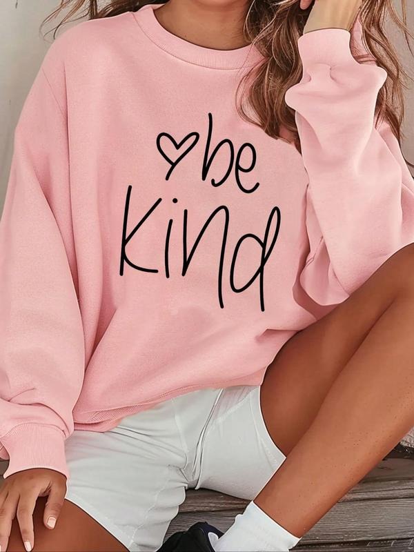 Women'WB shield Letter Print Crew Neck Sweatshirt, Fashion Casual Long Sleeve Pullover for Fall & Winter, Women'WB shield...