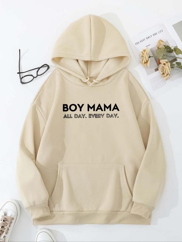 Women'WB shield Letter Print Drawstring Pocket Hoodie, Casual Comfort Long Sleeve Hooded Sweatshirt Pullover Tops for...