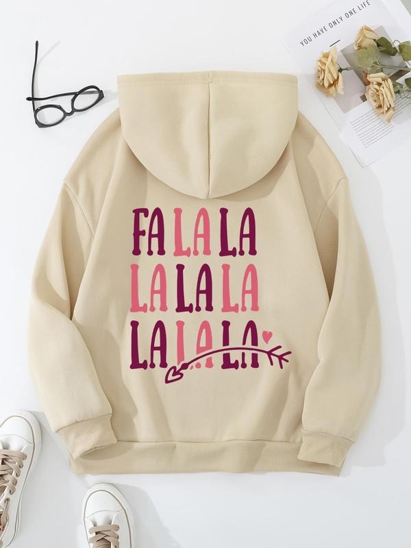 Women'WB shield Letter Print Drawstring Pocket Hoodie, Casual Long Sleeve Hooded Sweatshirt for Fall & Winter, Women'WB...