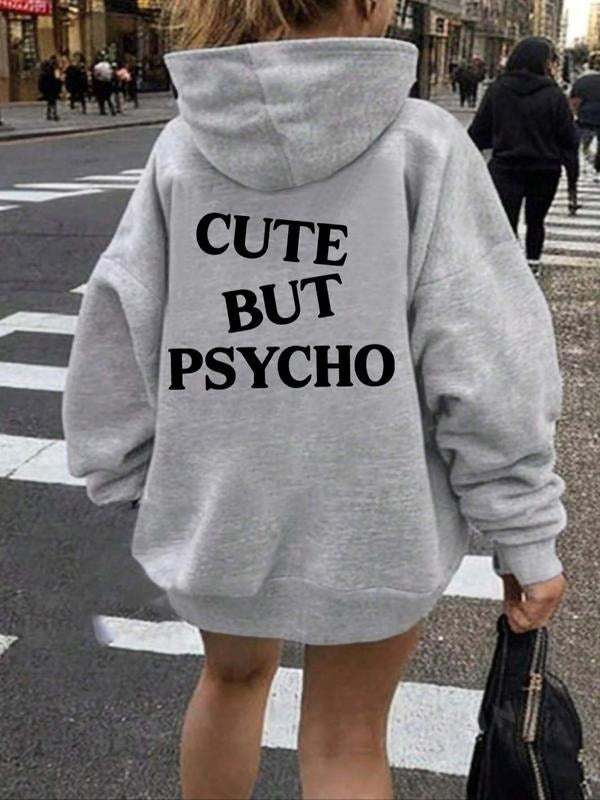Women'WB shield Letter Print Drawstring Pocket Hoodie, Casual Long Sleeve Hoodies for Daily Holiday Outdoor Wear,...