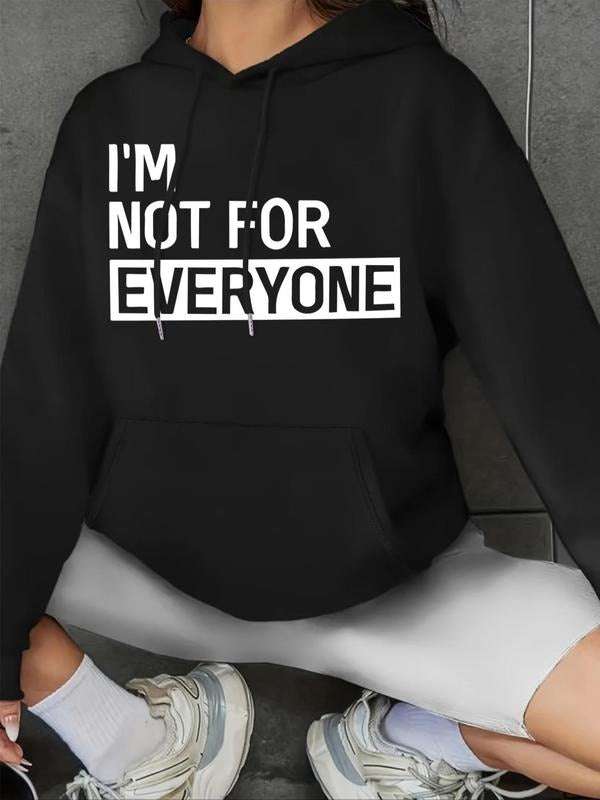 Women'WB shield Letter Print Drop Shoulder Drawstring TNF Lined Hoodie, Casual Long Sleeve Kangaroo Pocket Hooded...