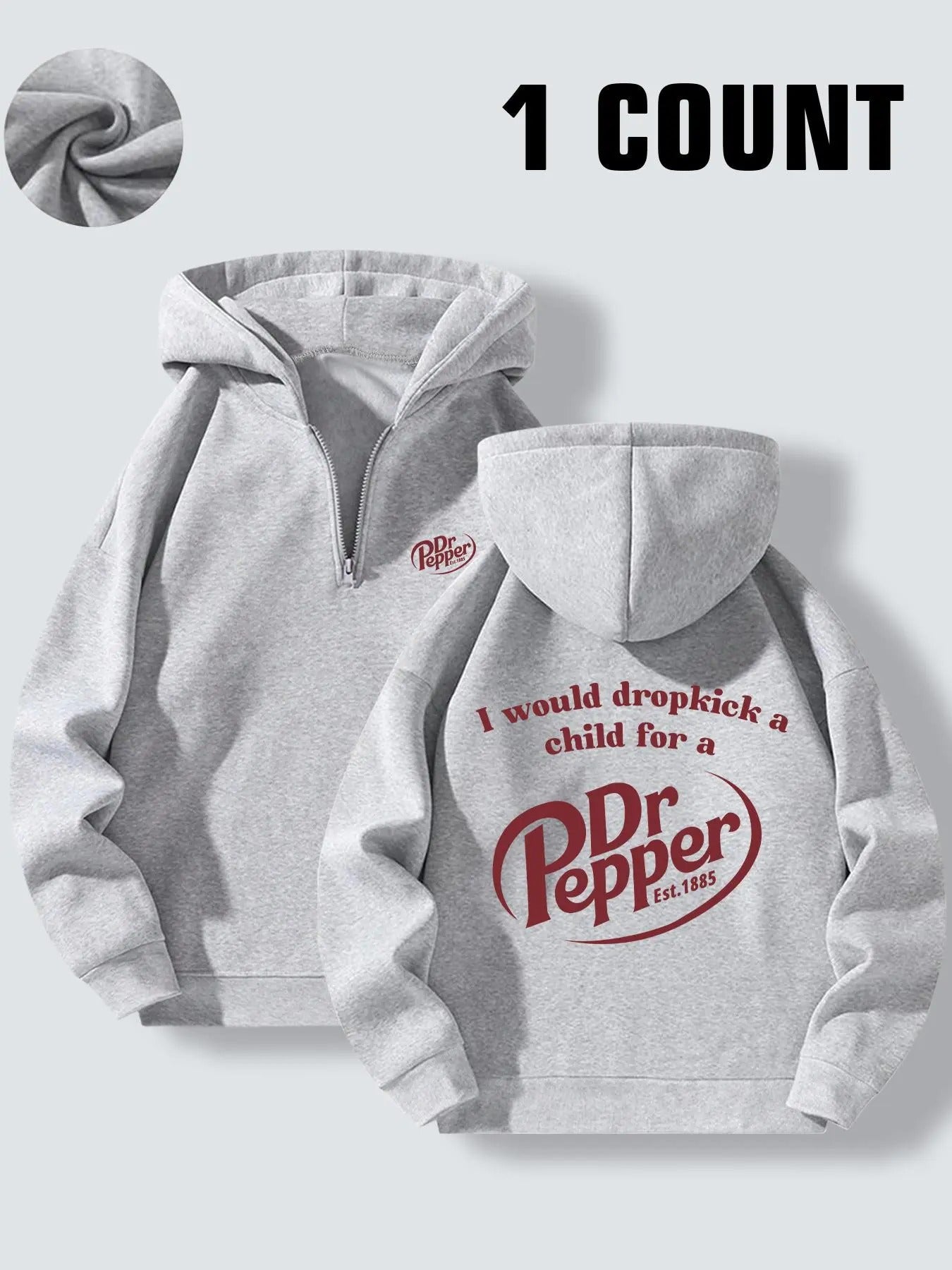 Women'WB shield Letter Print Drop Shoulder Half Zip Hoodie, Fashion Casual Long Sleeve Hooded Sweatshirt for Daily Holiday Outdoor Wear, Women Clothing for Fall & Winter