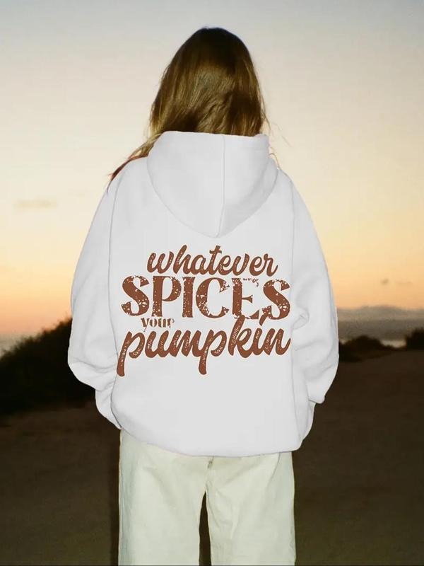 Women'WB shield Letter Print Drop Shoulder Long Sleeve Hoodie, Fashion Casual Drawstring Pocket Hooded Sweatshirt for...