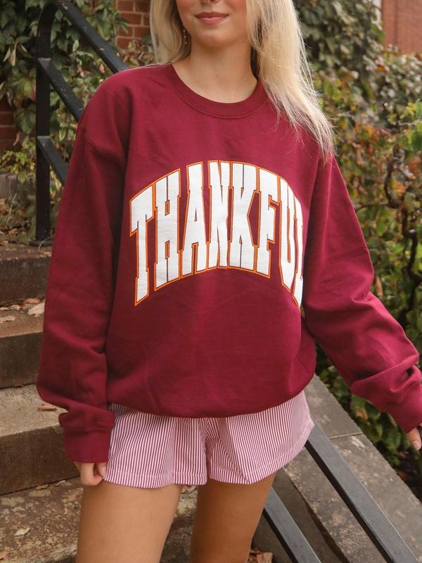 Women'WB shield Letter Print Drop Shoulder Pullover, Casual Long Sleeve Crew Neck Sweatshirt for Fall & Winter, Women'WB...