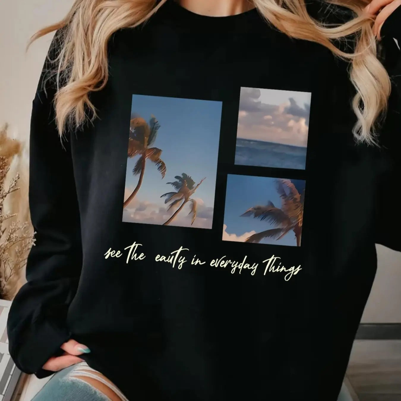 Women'WB shield Letter Print Drop Shoulder Pullover, Casual Long Sleeve Crew Neck Sweatshirt for Fall & Winter, Women'WB...