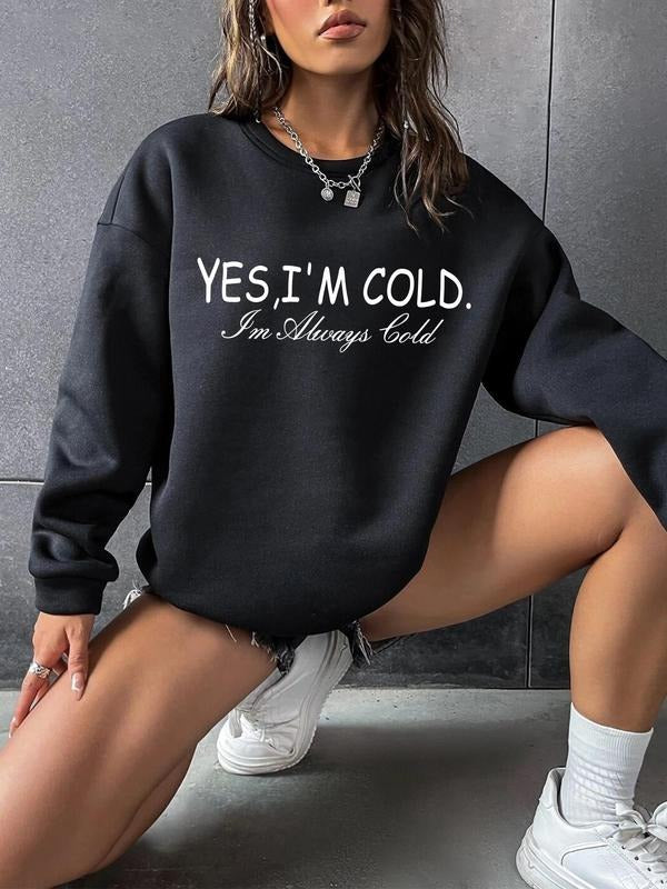 Women'WB shield Letter Print Drop Shoulder Pullover, Fashion Casual Crew Neck Sweatshirt for Daily Holiday Outdoor Wear,...
