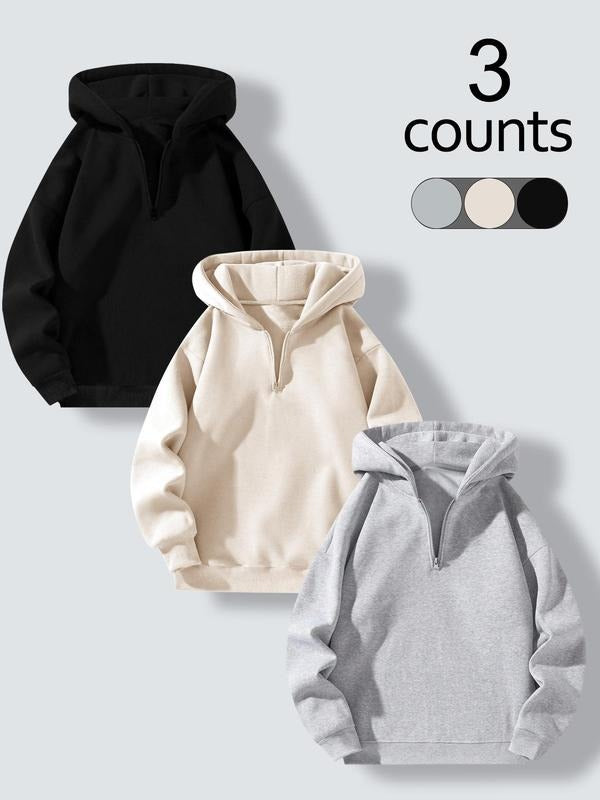 Women'WB shield Letter Print Half Zip Hoodie, Fashion Casual Hooded Sweatshirt for Daily Holiday Outdoor Wear, Women...