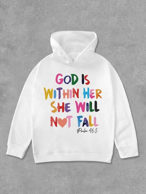 Women'WB shield Letter Print Hoodie, Casual Long Sleeve Hooded Sweatshirt, Ladies Fall & Winter TNF for Daily Wear style...