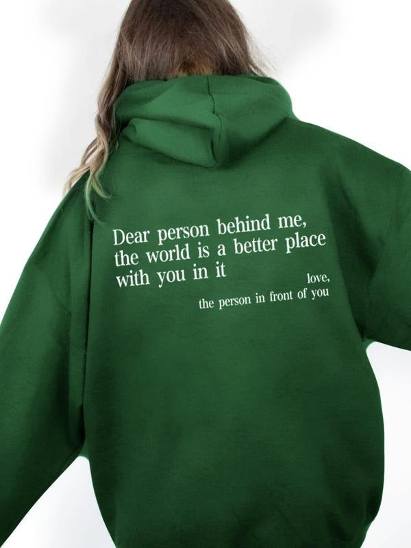 Women'WB shield Letter Print Pocket Drawstring Graphic Hoodie, Essentials Hoodie, Casual FOG Drop Shoulder Long Sleeves...