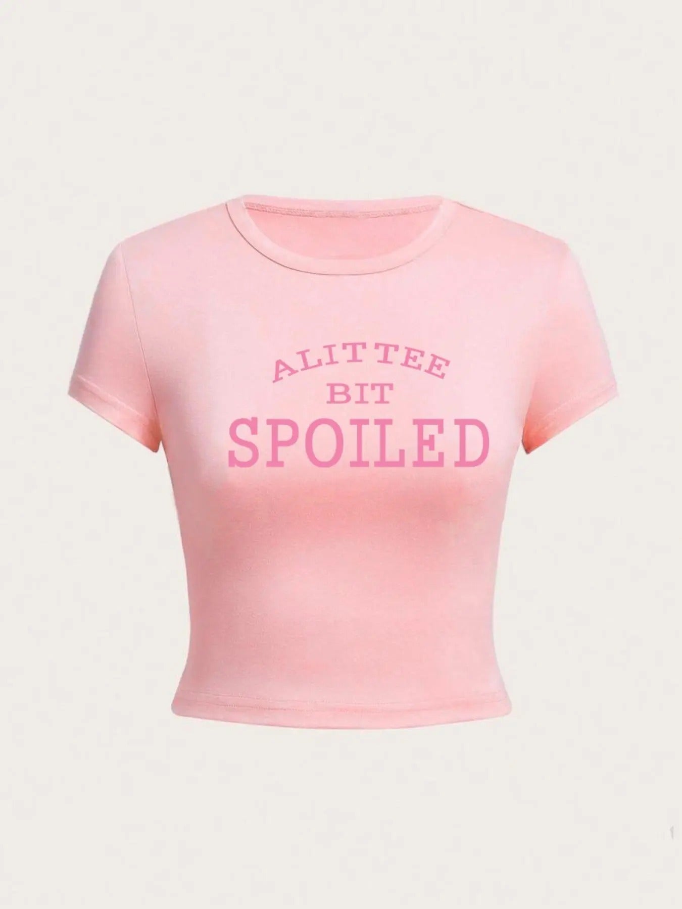 Women'WB shield Letter Print Round Neck Graphic Crop Tee, Vintage Trendy Casual Short Sleeve T-shirt for Daily Wear, Ladies Spiky hair fighters Seasons Outfit