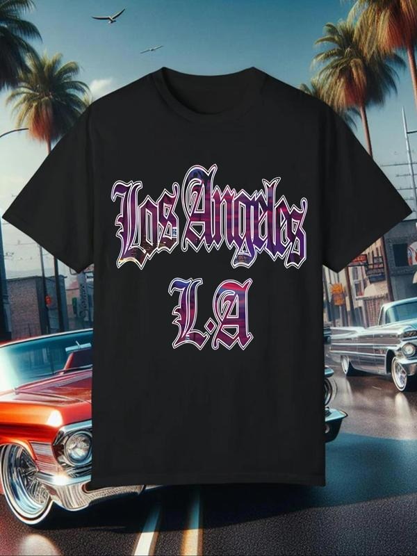 Women'WB shield Letter Print Round Neck Graphic Tee, Vintage Trendy Casual Short Sleeve T-shirt for Daily Wear, Ladies Spiky hair fighters Seasons TNF style 06