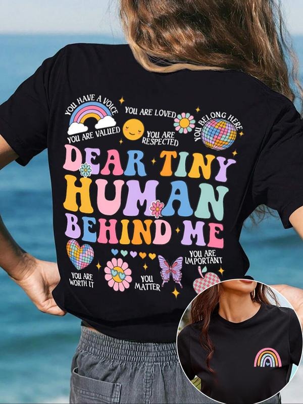 Women'WB shield Letter Print Round Neck Graphic Tee, Vintage Trendy Casual Short Sleeve T-shirt for Daily Wear, Ladies Spiky hair fighters Seasons TNF style 07