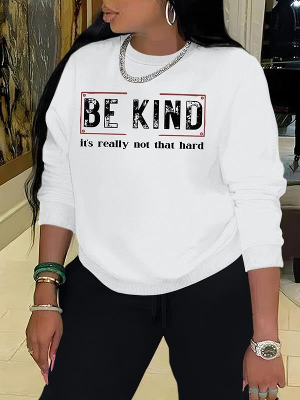 Women'WB shield Letter Print Round Neck Pullover, Fashion Casual Crew Neck Sweatshirt for Daily Holiday Outdoor Wear,...