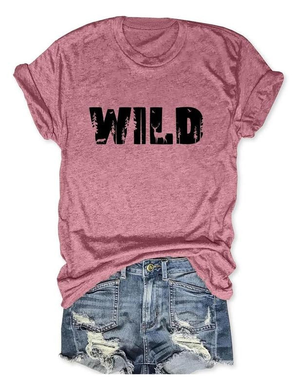 Women'WB shield Letter Print Round Neck Tee, Casual Short Sleeve Crew Neck T-Shirt for Daily Wear, Ladies TNF for Spiky...