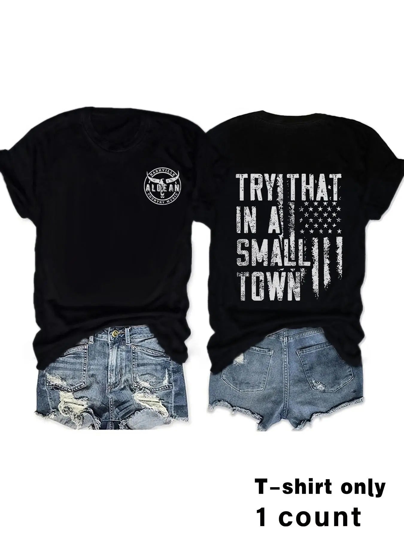 Women'WB shield Letter Print Round Neck Tee, Casual Short Sleeve Crew Neck T-Shirt for Summer, Fashion Women'WB shield Top for Daily Wear style 116