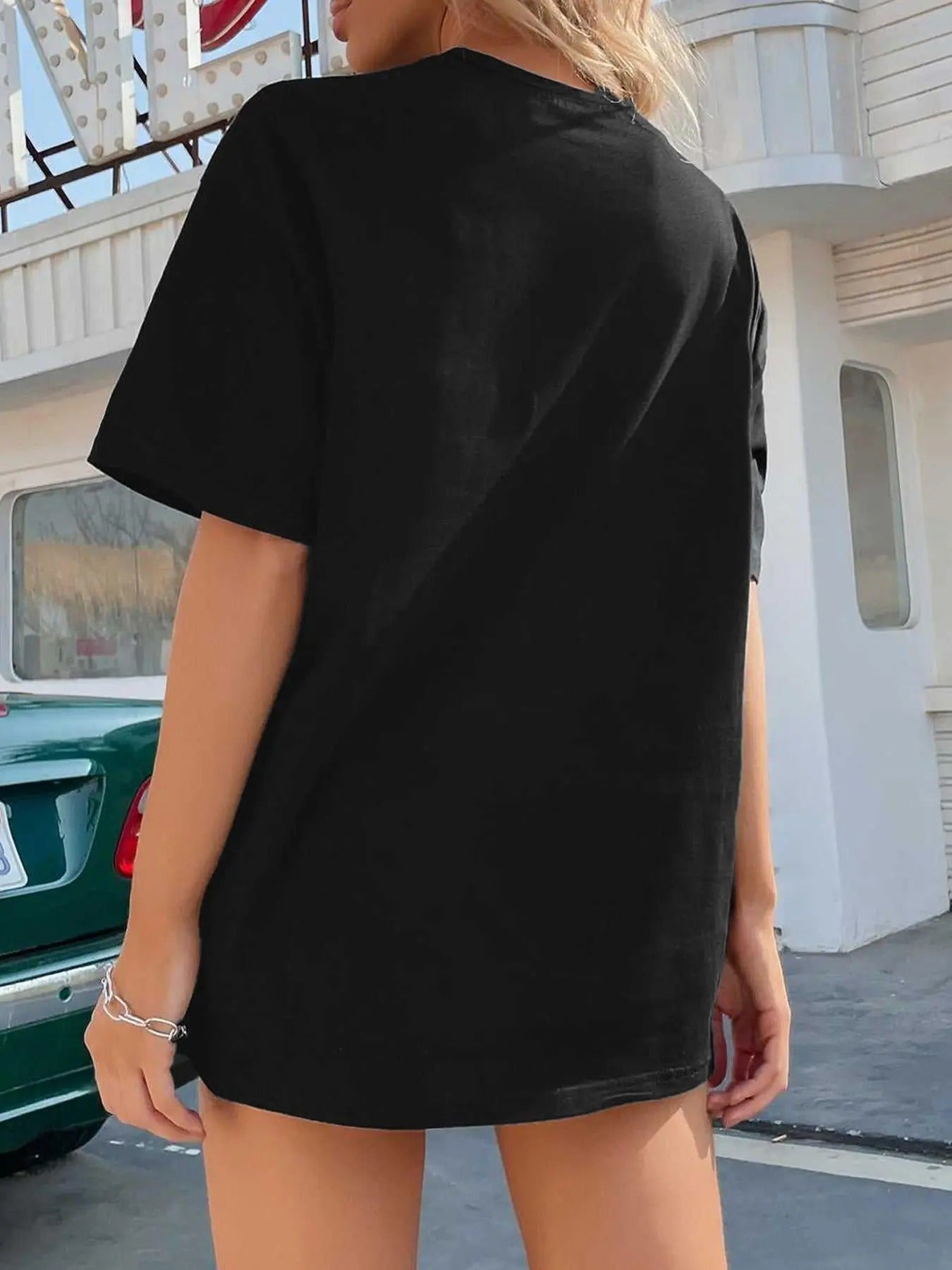 Women'WB shield Letter Print Round Neck Tee, Casual Short Sleeve Crew Neck T-shirt for Daily Wear, Ladies TNF for Spiky...