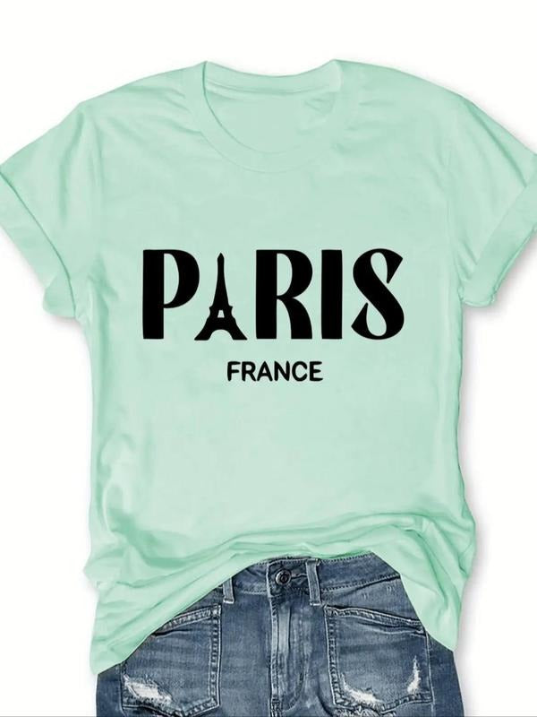 Women'WB shield Letter Print Short Sleeve T-shirt, Casual Round Neck Graphic Tee for Summer, Fashion Women'WB shield Top...
