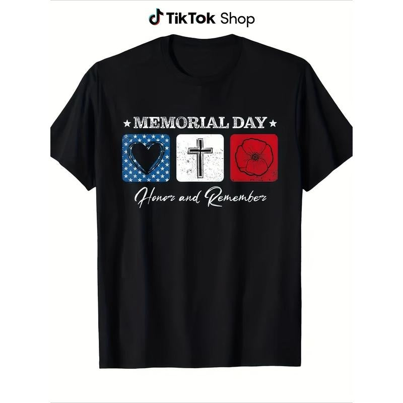 Women'WB shield Patriotic Memorial Day T-Shirt