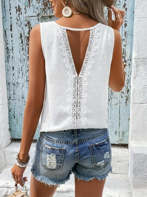 Women'WB shield Plain Cut Out Tank Top, Casual Sleeveless Top for Summer, Ladies TNF for Daily Wear, Womenswear T-Shirts,...