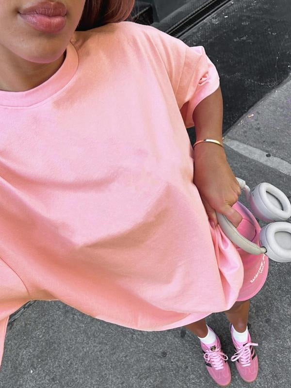 Women'WB shield Plain Round Neck Tee, Casual Half Sleeve Crew Neck T-Shirt for Summer, Fashion Women'WB shield Top for...