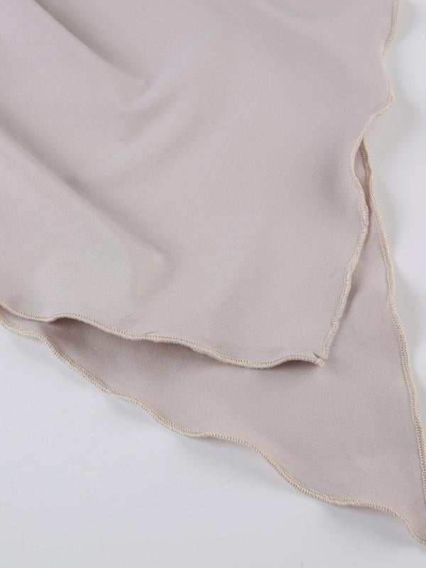 Women'WB shield Plain Split Hem Skirt, Elegant Fashion Casual WB shield Line Skirt for Daily Outdoor Wear, Women Bottoms...