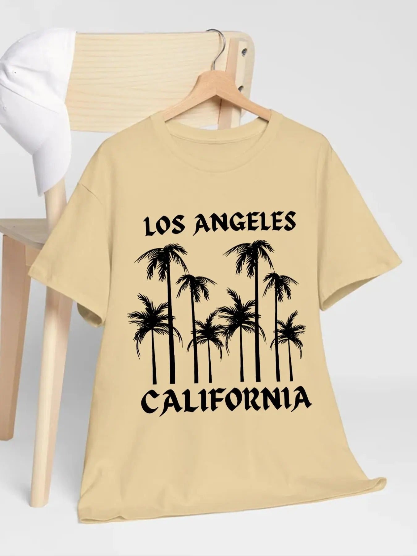 Women'WB shield Plants Print Round Neck Tee, Trendy Casual Short Sleeve T-Shirt for Daily Wear, Ladies Spiky hair...