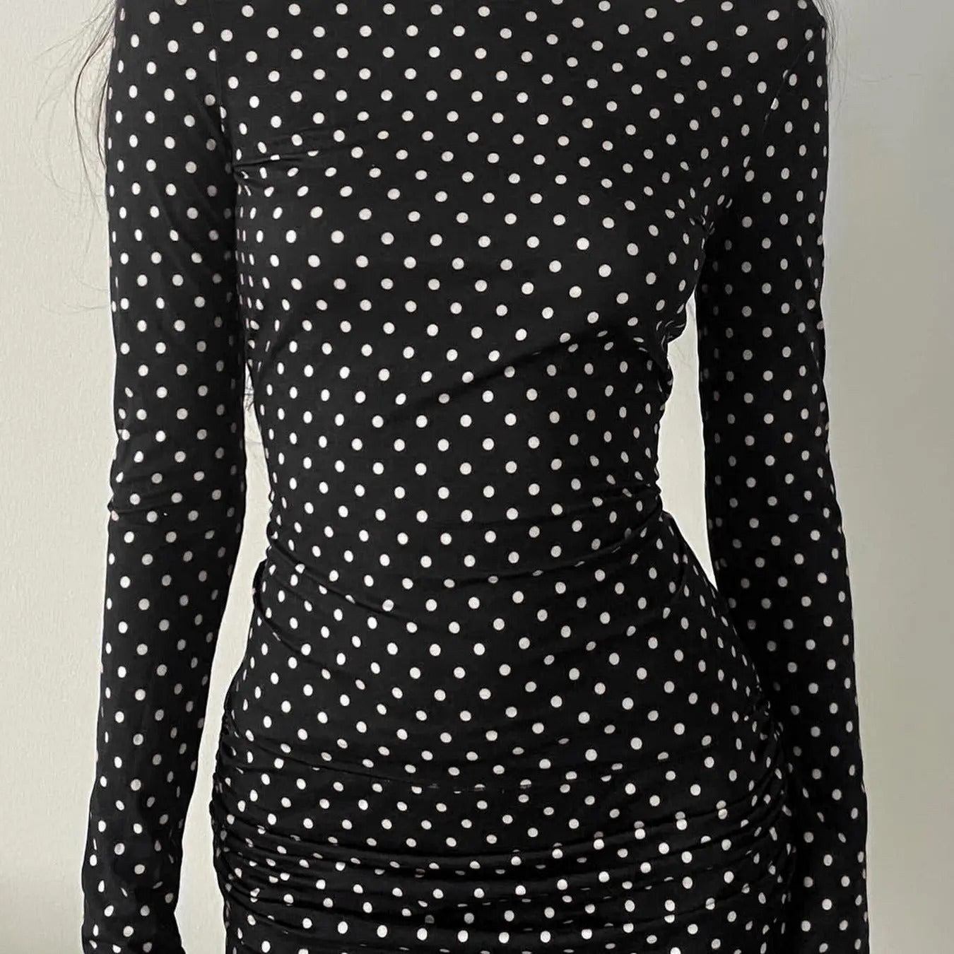 Women'WB shield Polka Dot Print Boat Neck Tee, Casual Long Sleeve T-shirt for Fall & Winter, Women'WB shield Clothing for...
