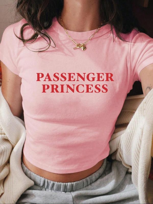 Women'WB shield Slogan Letter Print Crop Tee, Y2K Trendy Casual Slim-fitting Short Sleeve T-shirt for Daily Wear, Ladies...