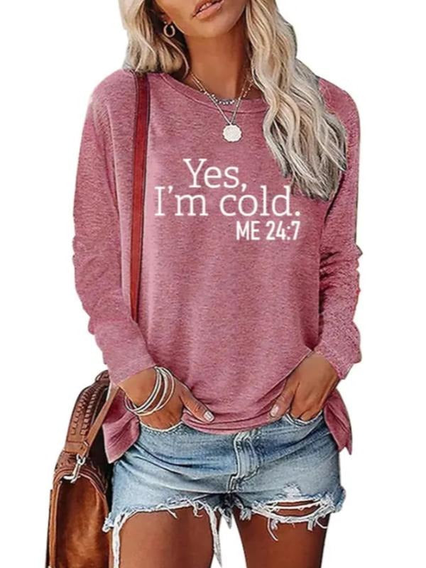 Women'WB shield Streetwear Letter Print Round Neck Long Sleeve Graphic Tee, Lady Casual Comfort Crew Neck T-Shirt for...