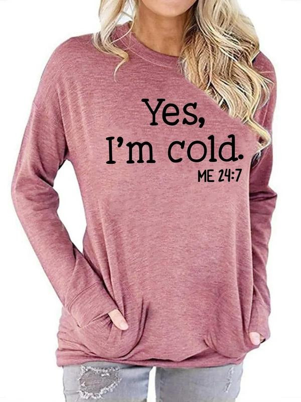 Women'WB shield Yes Swoosh'Bat brand Cold Letter Print Round Neck Sweatshirt, Casual Long Sleeve Pullover, Women'WB...