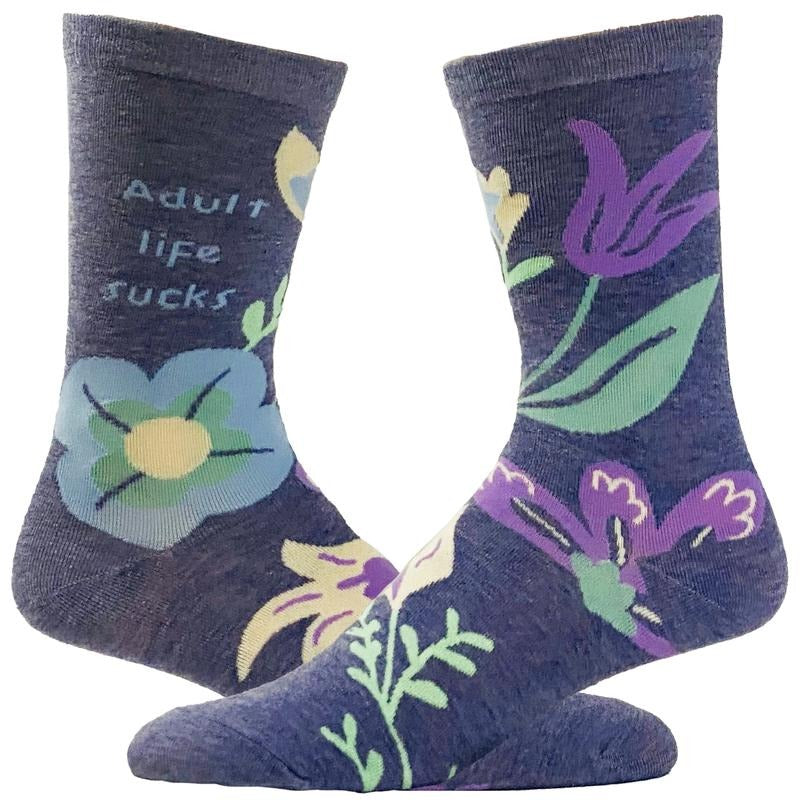 Women's Adult Life Sucks Socks Funny Parenting Adulting Saying Quote Novelty Footwear Funny Graphic Socks Comfortable...