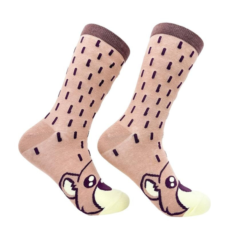 Women's Bear Socks Funny Cute Cuddly Furry Mama Brown Bears Footwear Funny Graphic Socks Comfortable Fitted Spandex...