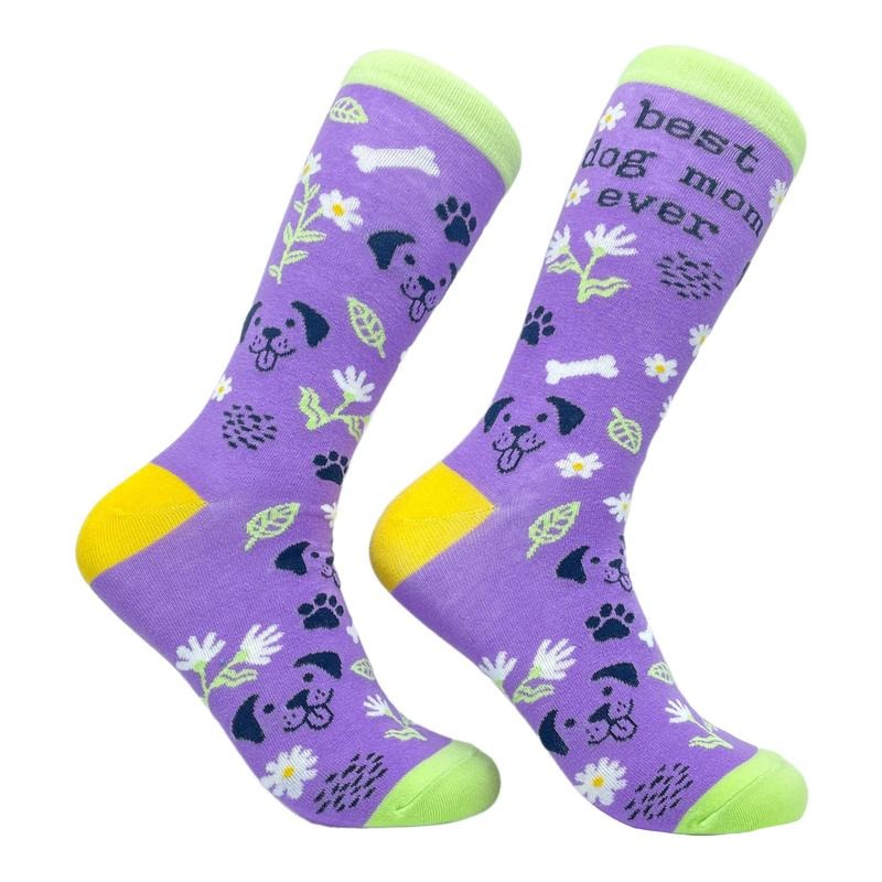 Women's Best Dog Mom Ever Socks Funny Mothers Day Pet Puppy Animal Lover Graphic Novelty Footwear Funny Graphic Socks...