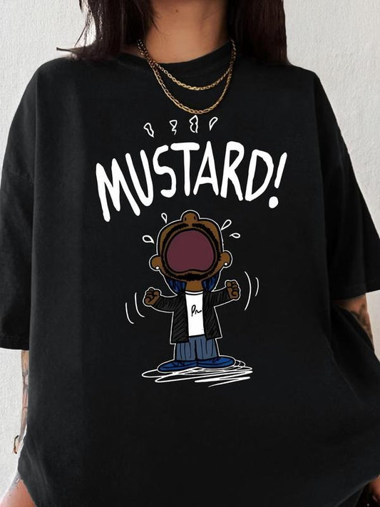 Women's Cartoon Graphic Print Round Neck Tee, Fashion Casual Short Sleeve T-shirt, Ladies Summer Clothes for Daily Wearstyle{n002}2