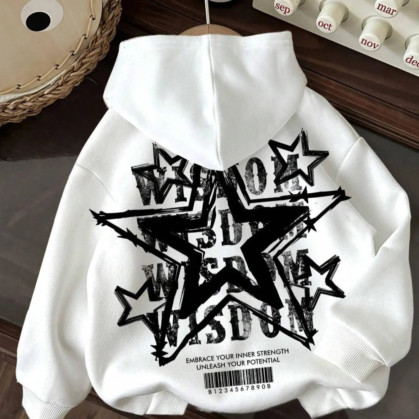 Women's Cartoon Star Print Hoodie, Fashion Casual Long Sleeve Hooded Sweatshirt for Daily Holiday Outdoor Wear, Women...