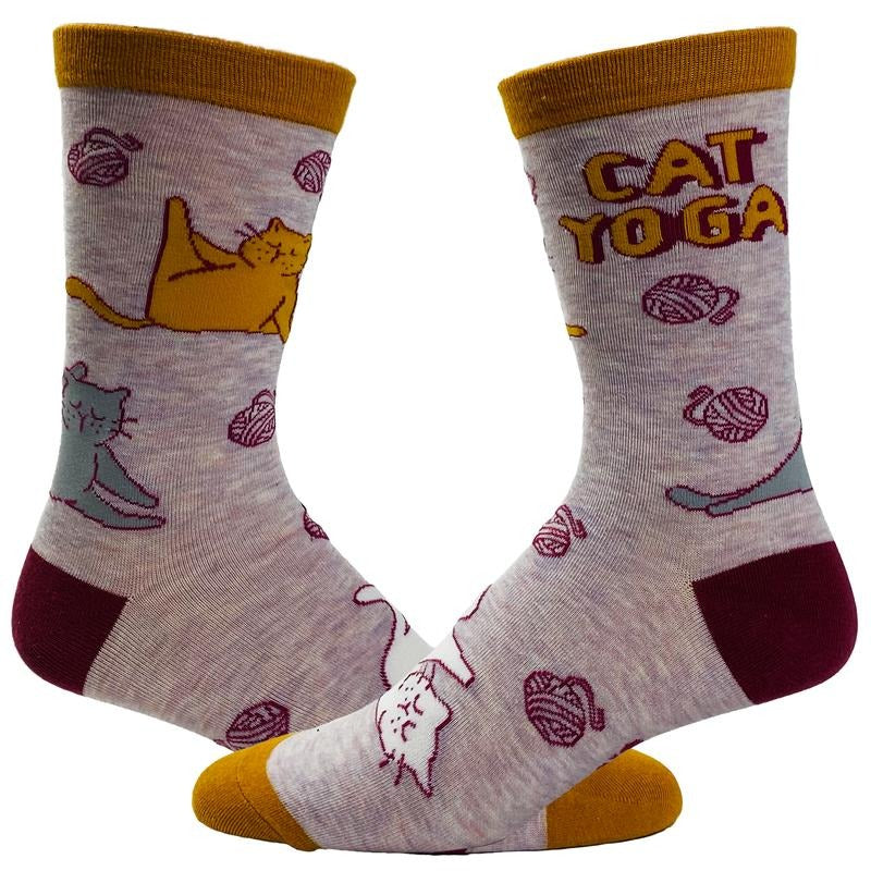 Women's Cat Yoga Socks Funny Stretch Exercise Workout Pet Kitty Lover Graphic Footwear Funny Graphic Socks Comfortable...