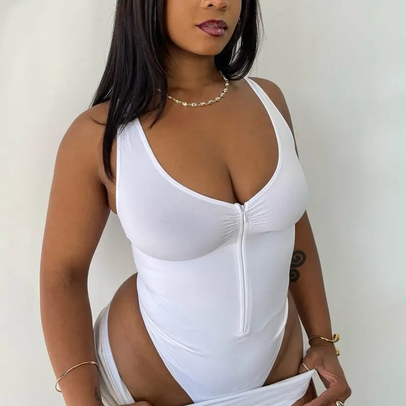 Women's Compression Skinny Strap Bodysuit for a Flawless Look - Tops, Womenswear T-Shirts, Hoodie, Sweatshirt | DripVista.com