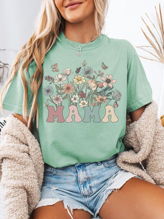 Women's Floral & Figure Print Round Neck Graphic Tee, Vintage Trendy Casual Short Sleeve T-shirt for Daily Wear, Ladies Summer Outfit, Top