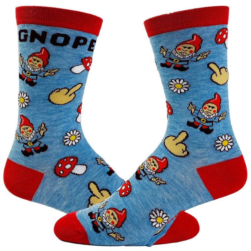 Women's Gnope Socks Funny Fantasy Mushroom Gnome Fairy Tale Novelty Graphic Footwear Funny Graphic Socks Comfortable...