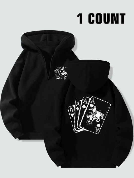 Women's Graphic Print Hoodie, Fashion Casual Long Sleeve Hooded Sweatshirt for Daily Holiday Outdoor Wear, Ladies Clothes for Spring & Fall
