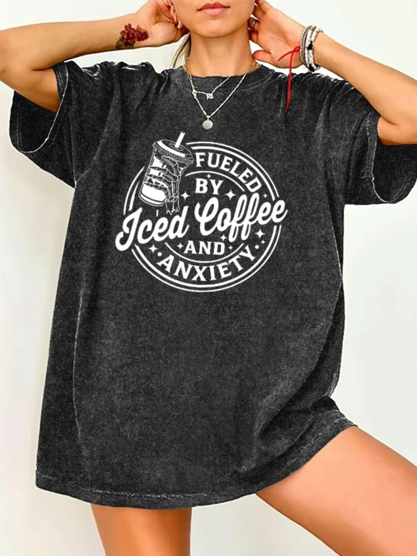 Women's Graphic Print Round Neck Tee, Fashion Casual Breathable T-shirt for Daily Holiday Vacation Outdoor Wear, Ladies...