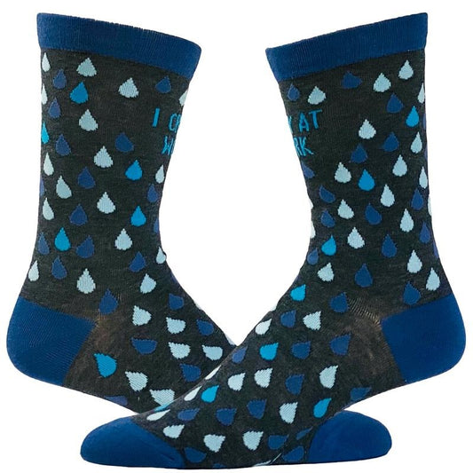 Women's I Cry At Work Socks Funny Emotional Office Humor Novelty Footwear Funny Graphic Socks Comfortable Fitted Spandex Cotton