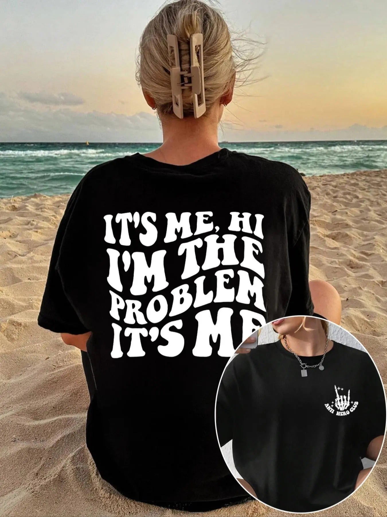 Women's Letter & Figure Print Round Neck Graphic Tee, Vintage Trendy Casual Short Sleeve T-shirt for Daily Wear, Ladies Summer Outfit