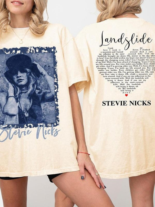 Women's Letter & Figure Print Round Neck Tee, Vintage Trendy Casual Short Sleeve T-shirt for Daily Wear, Ladies Summer Outfit, Top