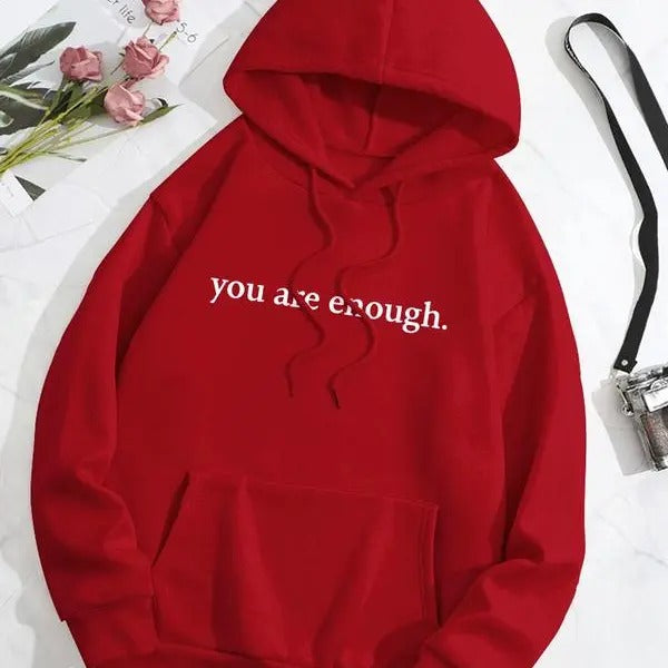 Women's Letter Print Pocket Drawstring Graphic Hoodie, Casual Drop Shoulder Longsleeves Thermal Lined Hooded Sweatshirt...