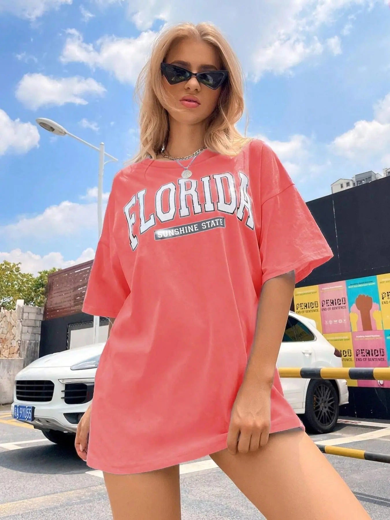 Women's Letter Print Round Neck Tee, Casual Half  Sleeve T-shirt for Summer, Fashion Women's Top for Daily Wear Hoodie,...